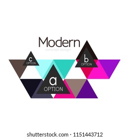 Triangle form Design abstrakte Business Logo Symbol Design. Firmenlogotype-Branding-Emblem-Idee. Vektorgrafik