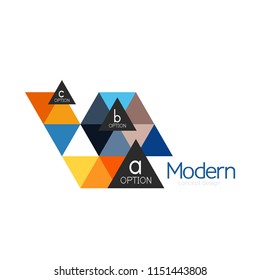 Triangle form Design abstrakte Business Logo Symbol Design. Firmenlogotype-Branding-Emblem-Idee. Vektorgrafik