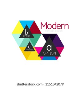 Triangle shape design abstract business logo icon design. Company logotype branding emblem idea. Vector illustration