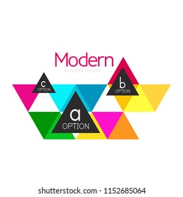 Triangle shape design abstract business logo icon design. Company logotype branding emblem idea. Vector illustration