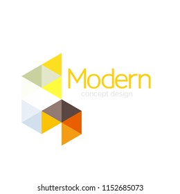 Triangle shape design abstract business logo icon design. Company logotype branding emblem idea. Vector illustration