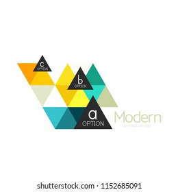 Triangle shape design abstract business logo icon design. Company logotype branding emblem idea. Vector illustration
