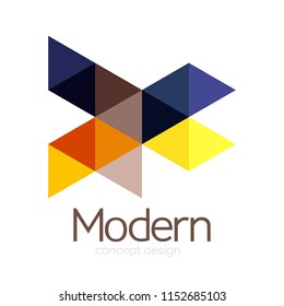 Triangle shape design abstract business logo icon design. Company logotype branding emblem idea. Vector illustration