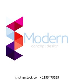 Triangle shape design abstract business logo icon design. Company logotype branding emblem idea. Vector illustration