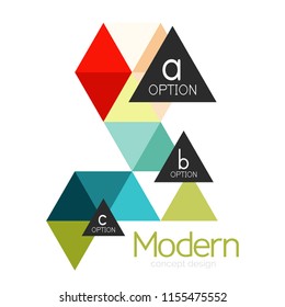 Triangle shape design abstract business logo icon design. Company logotype branding emblem idea. Vector illustration