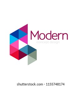 Triangle shape design abstract business logo icon design. Company logotype branding emblem idea. Vector illustration