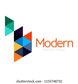 Triangle shape design abstract business logo icon design. Company logotype branding emblem idea. Vector illustration