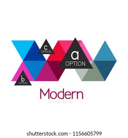 Triangle form Design abstrakte Business Logo Symbol Design. Firmenlogotype-Branding-Emblem-Idee. Vektorgrafik
