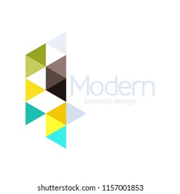 Triangle shape design abstract business logo icon design. Company logotype branding emblem idea. Vector illustration