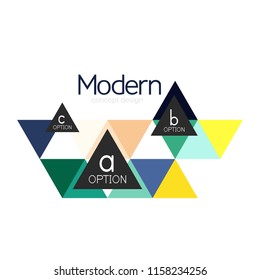 Triangle shape design abstract business logo icon design. Company logotype branding emblem idea. Vector illustration