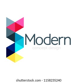 Triangle shape design abstract business logo icon design. Company logotype branding emblem idea. Vector illustration