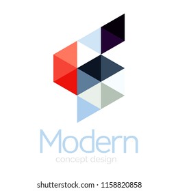 Triangle shape design abstract business logo icon design. Company logotype branding emblem idea. Vector illustration