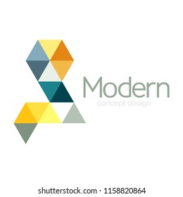 Triangle shape design abstract business logo icon design. Company logotype branding emblem idea. Vector illustration