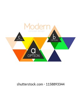 Triangle shape design abstract business logo icon design. Company logotype branding emblem idea. Vector illustration