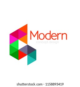 Projeto de forma triangular design abstrato ícone de logotipo de negócios. Ideia do emblema da marca de logotipo da empresa. Ilustração vetorial