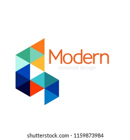 Triangle shape design abstract business logo icon design. Company logotype branding emblem idea. Vector illustration