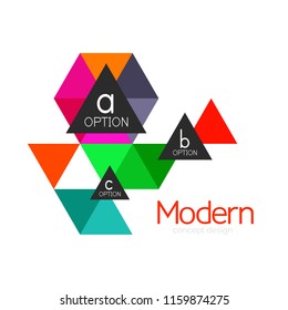 Triangle shape design abstract business logo icon design. Company logotype branding emblem idea. Vector illustration