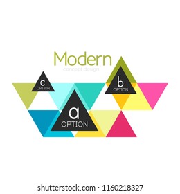 Diseño de formas triangulares diseño de iconos abstractos del logotipo de negocios. Idea del emblema de marca de logotipo de empresa. Ilustración del vector