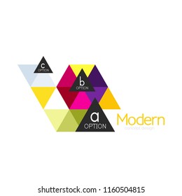 Triangle shape design abstract business logo icon design. Company logotype branding emblem idea. Vector illustration