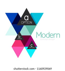 Triangle shape design abstract business logo icon design. Company logotype branding emblem idea. Vector illustration