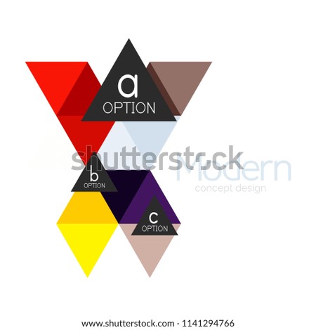 Triangle shape design abstract business logo icon design. Company logotype branding emblem idea. Vector illustration