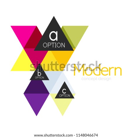 Triangle shape design abstract business logo icon design. Company logotype branding emblem idea. Vector illustration