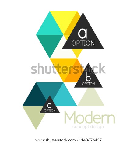 Triangle shape design abstract business logo icon design. Company logotype branding emblem idea. Vector illustration