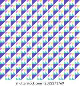 Triangle shape design geometric pattern full color. Illustration vector