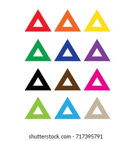 triangle shape with different color