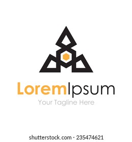 Triangle shape drone technology concept elements icon logo