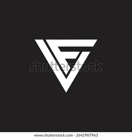 Triangle shape FV or VF unique logo logo design.