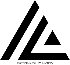 Triangle shape icon. Geometric abstract symbol. Vector illustration.