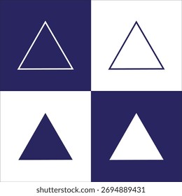 Design de modelo de ícone de forma de triângulo