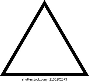 Triangle shape icon vector symbol outline stroke for creative graphic design ui element in a pictogram illustration
