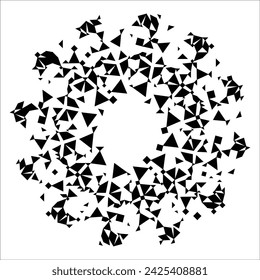 Triangle shape illustration on white background