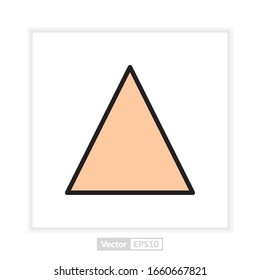 triangle shape illustration vector graphic. basic shape perfect for preschool learning for children and good for mathematics and any purposes.