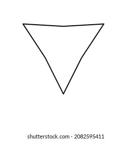 triangle shape layout outline symbol 