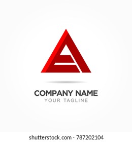 triangle shape letter a company logo