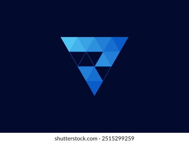 Triangle shape for Letter R logo concept