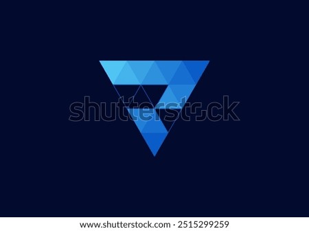 Triangle shape for Letter R logo concept