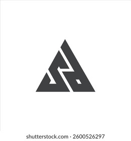 Triangle shape letter SD vector logo, lowercase D.