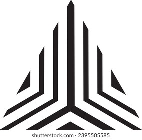 Triangle shape logo design, vector file logo,