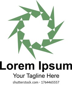 triangle shape logo forming a star. company logo.