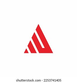 logotipo de forma triangular, símbolo tiángulo. tiángulo inicial. línea vectorial de logotipo