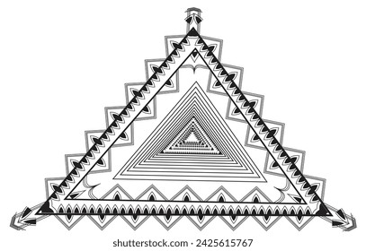 A Triangle Shape Mandala Art is a form of geometric artwork that incorporates triangles as the primary design element