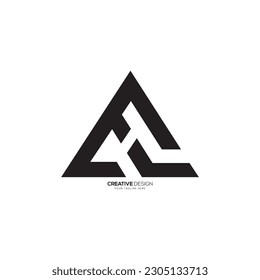 Triangle shape modern letter a e l creative professional unique monogram logo. A logo. E logo. L logo