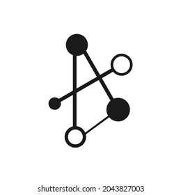 triangle shape molecular structure vector