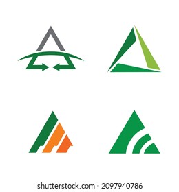 Triangle shape pattern icon vector logo design