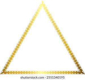 Triangle Shape round circular graphic design artistic Gold picture frame luxury golden frame gold border vector royals framework decoration decorative element isolated background 