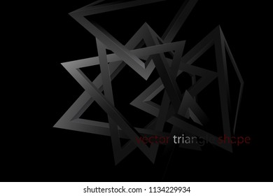 Triangle shape scene vector abstract wallpaper on a black backgrounds